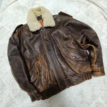 미츠미네 플라이트 가죽 자켓 무스탕 빈티지