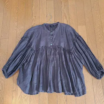 cest mignon 린넨 개더 블라우스