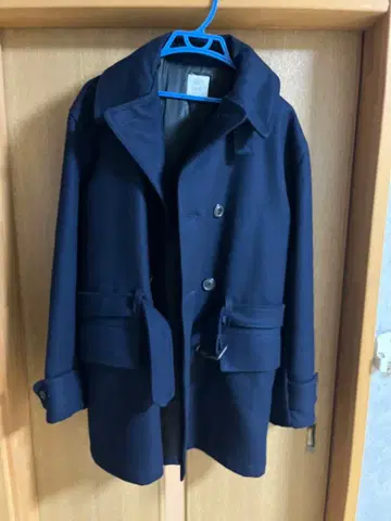 HOUSTON 40R 네이비 더블 브레스트 코트