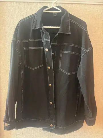 데님 자켓 블랙