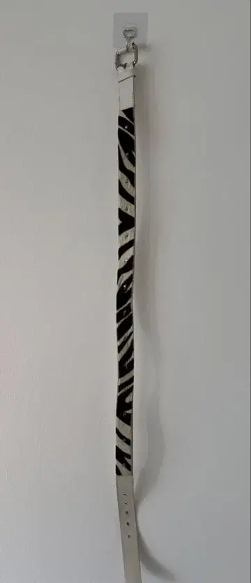 빅 사이즈 SILAS 제브라 패턴 송치 가죽 벨트 사이러스