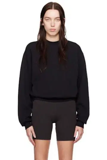 SKIMS 스킴즈 맨투맨 플리스 숏 기장