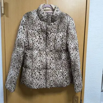 젤라르다렐 레오파드 무늬 다운 자켓 리버서블 9호