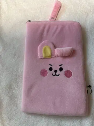 BT21 COOKY 플리스 파우치 핑크