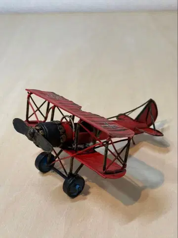 양철제 2깃털 비행기 빈티지 레트로