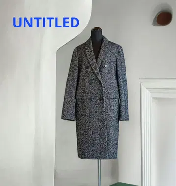 UNTITLED 트위드 체스터 코트 실크 IN