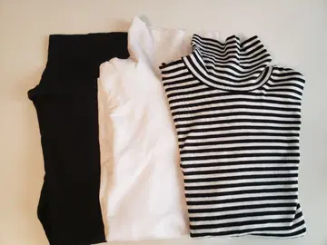 UNIQLO 긴팔 터틀넥 3개 세트