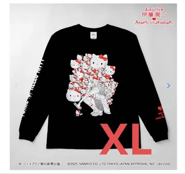 이토 준지 산리오 캐릭터즈 롱 T셔츠 XL 갸루 토미에 헬로키티