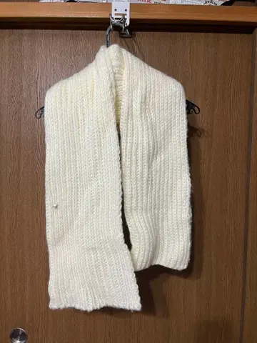 아이보리 니트 머플러