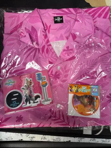 주토피아 해피 복권 알로하 셔츠 아크릴 스탠드 캔 거울 세트