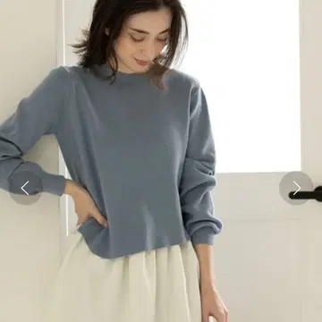 OPAQUE.CLIP 불규칙 밑단 레이어드 니트