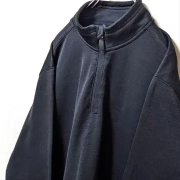무지 하프 지퍼 맨투맨 트레이닝복 블랙 L 구제 빈티지