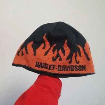 HARLEY-DAVIDSON 불꽃 무늬 니트 모자 비니