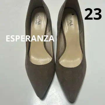 새상품급 ESPERANZA [ 23 ] 베이지 스틸레토 펌프스