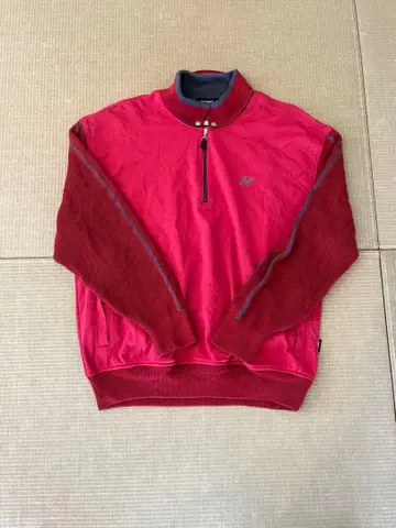 YONEX 하프 지퍼 트레이닝복 L 빨간색