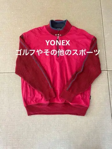 YONEX 하프 지퍼 트레이닝복 L 빨간색
