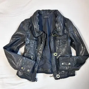 y2k 아우터 가죽 자켓 라무 100% 그런지 락 헤이세이