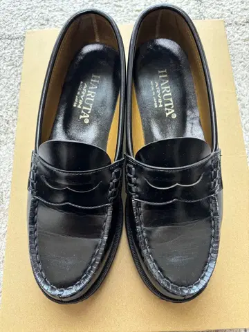 HARUTA ARVIN 블랙 로퍼 24.5 EE cm 실내에서 1회 사용