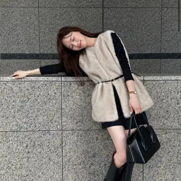 FRAY I.D 택 포함 벨트 세트 퍼 베스트