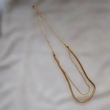 골드 이중 체인 목걸이 새상품 빈티지