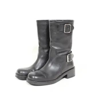 ZARA 자라 천연 가죽 엔지니어 부츠 (37)