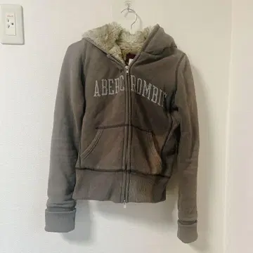 따뜻한 Abercrombie [ S ] 후드 부착 후드티 그레이