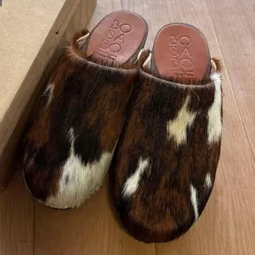 BOSABO 소가죽 사보 송치 troentorp 브라운 화이트