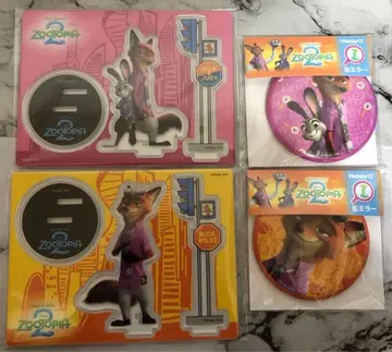 주토피아2 해피 복권 아크릴 스탠드 캔 거울 닉 주디