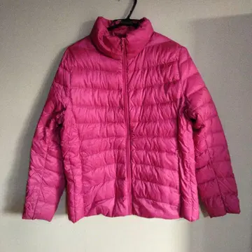 여성용 유니클로 핑크 울트라 라이트 다운 자켓 XL