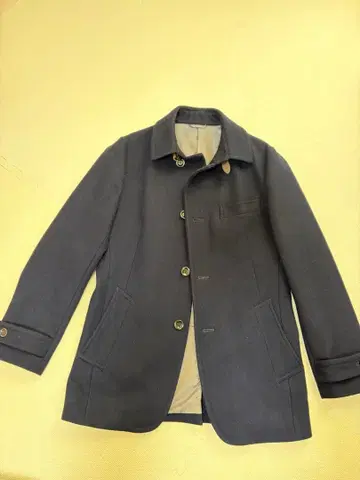 [새상품급] COMME CA MEN 네이비 울 코트 M