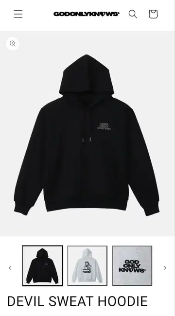 DEVIL SWEAT HOODIE (BLACK S사이즈)