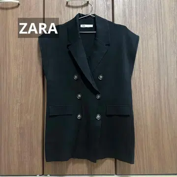 ZARA 자라 블랙 더블 브레스트 베스트 M