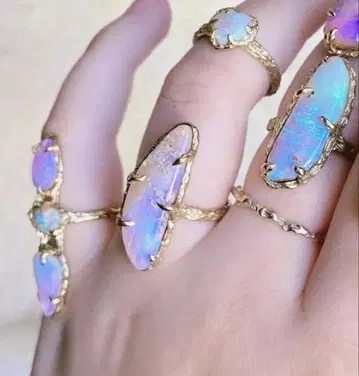 세일 볼더 오팔 렘니안 유니콘 반지 한정판