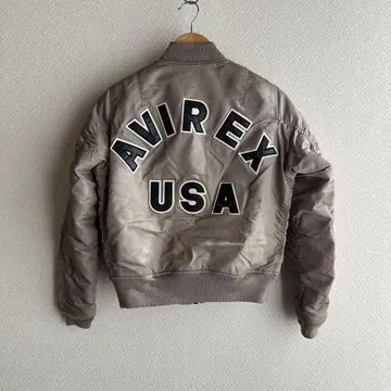 AVIREX MA-1 밀리터리 로고 그레이지 S