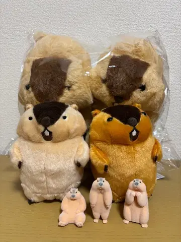 마모트 봉제 인형 슬리퍼 가챠가챠 세트