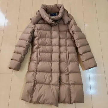 컨디션 최상 SHIPS 여성용 베이지 롱 다운 자켓