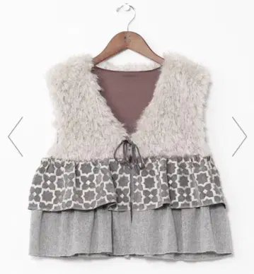 [차이하네] 미나티 베스트 패치워크 베스트 이소재 퍼 베스트