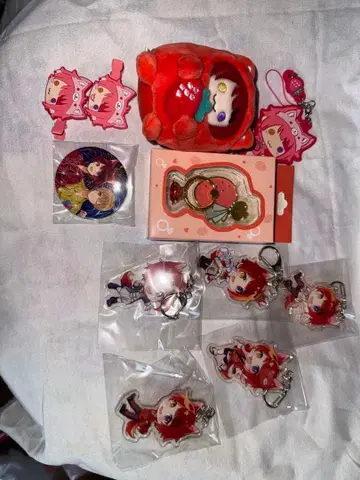 딸기 테마 캐릭터 굿즈 세트