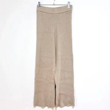 앰비언트 와이드 팬츠 M 베이지 허리밴딩 루즈핏 가을 겨울