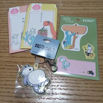 [ 즉시 구매 ] 11마리 고양이 바바 노보루 복주머니 러버 키링 메모지