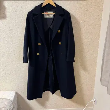 네이비 롱 코트 트래디셔널 웨더웨어