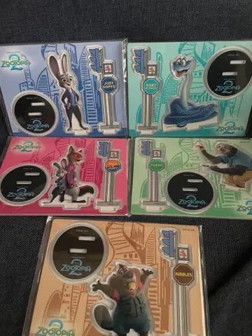 주토피아2 Happy 복권 아크릴 스탠드 5세트