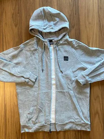 UNDER ARMOUR 집업 후드티 안감 플리스 그레이 2XL