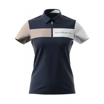 새상품 여성용 XS 반팔 셔츠 네이비 컬러 블록 TD115