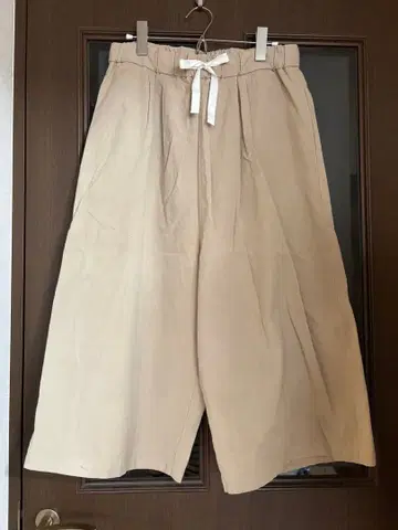 Gauze# 베이지 루미 팬츠 짧은 기장
