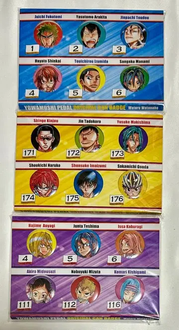 겁쟁이 페달 응모자 전원 서비스 캔뱃지 컴프 세트