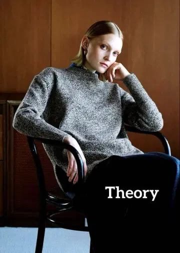 새상품급 Theory 모노톤 믹스 코튼 울얀 크루넥 니트