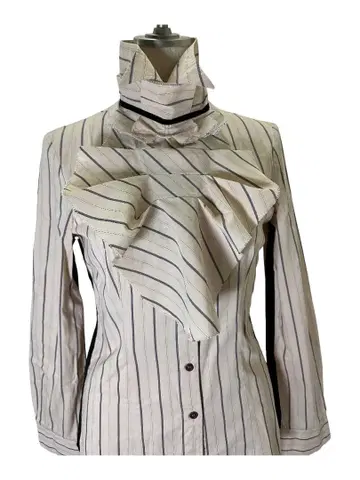 필로소피 알베르타 페레티 스트라이프 프릴 셔츠 40