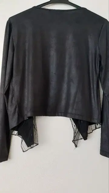 블랙 시스루 가디건