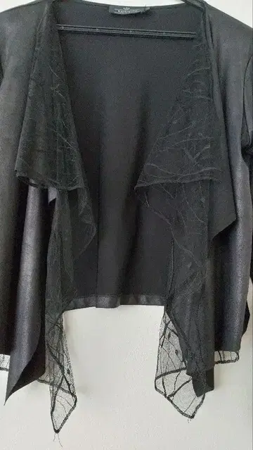 블랙 시스루 가디건